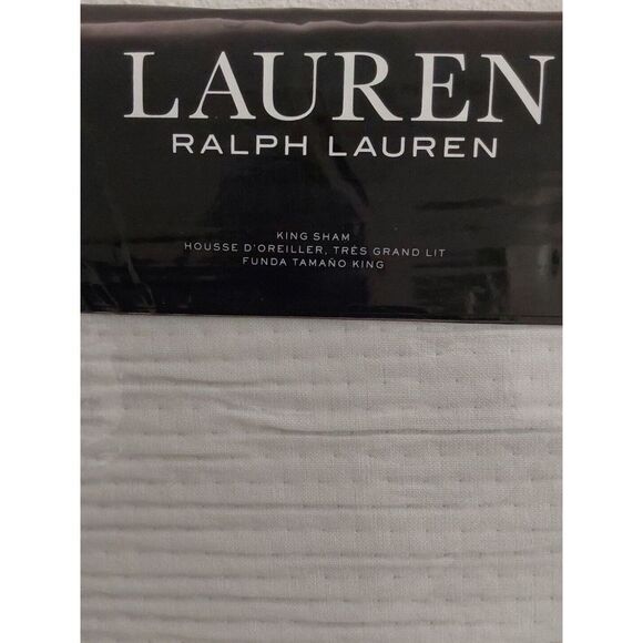 Ralph Lauren SPENCER METALASSE Cotton Blend SAGE King Pillow Sham 20"x 36" $135 - Picture 8 of 11